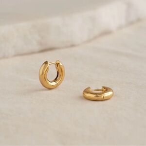 Chunky Huggie Hoop Earrings - Tove